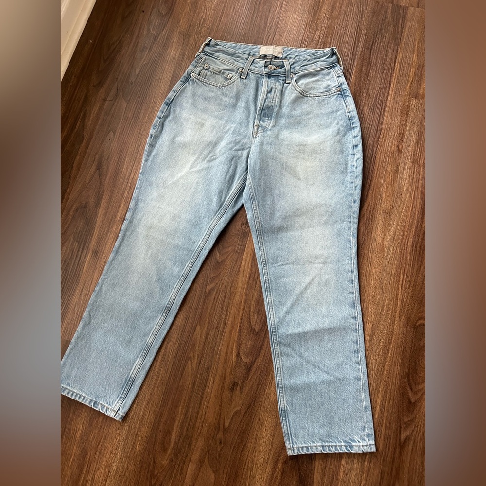 NWOT EVERLANE Curvy 90s Cheeky Straight Jean Light Wash Organic Size 27 Ankle - Picture 5 of 16